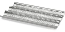Baguette-Backblech Edelstahl perforiert