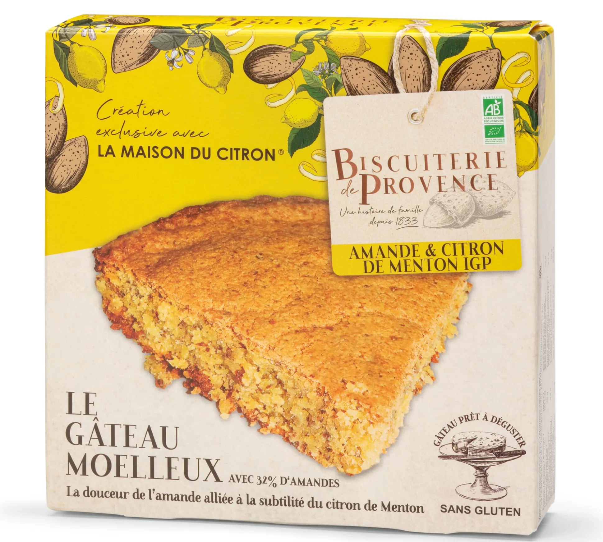 Bio-Mandelkuchen mit Zitrone