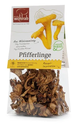 Bio-Pfifferlinge getrocknet