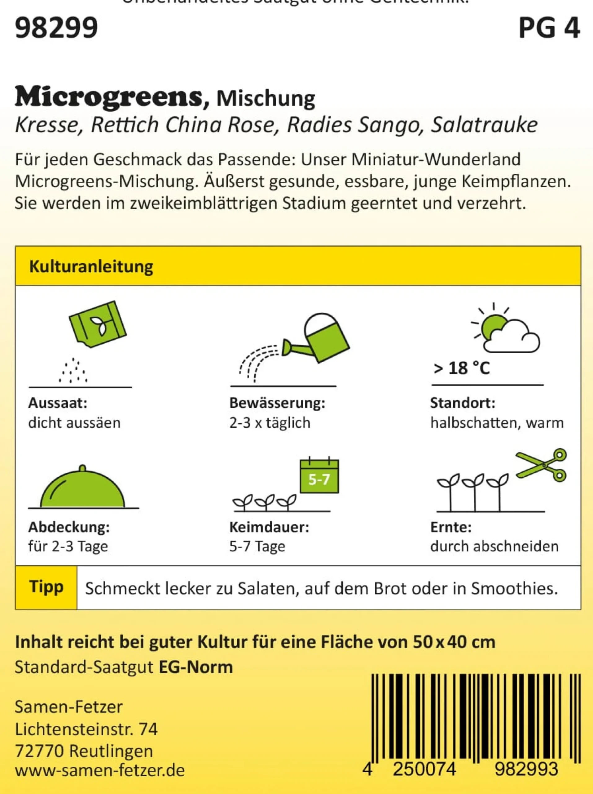 Bio-Saatgut Microgreens