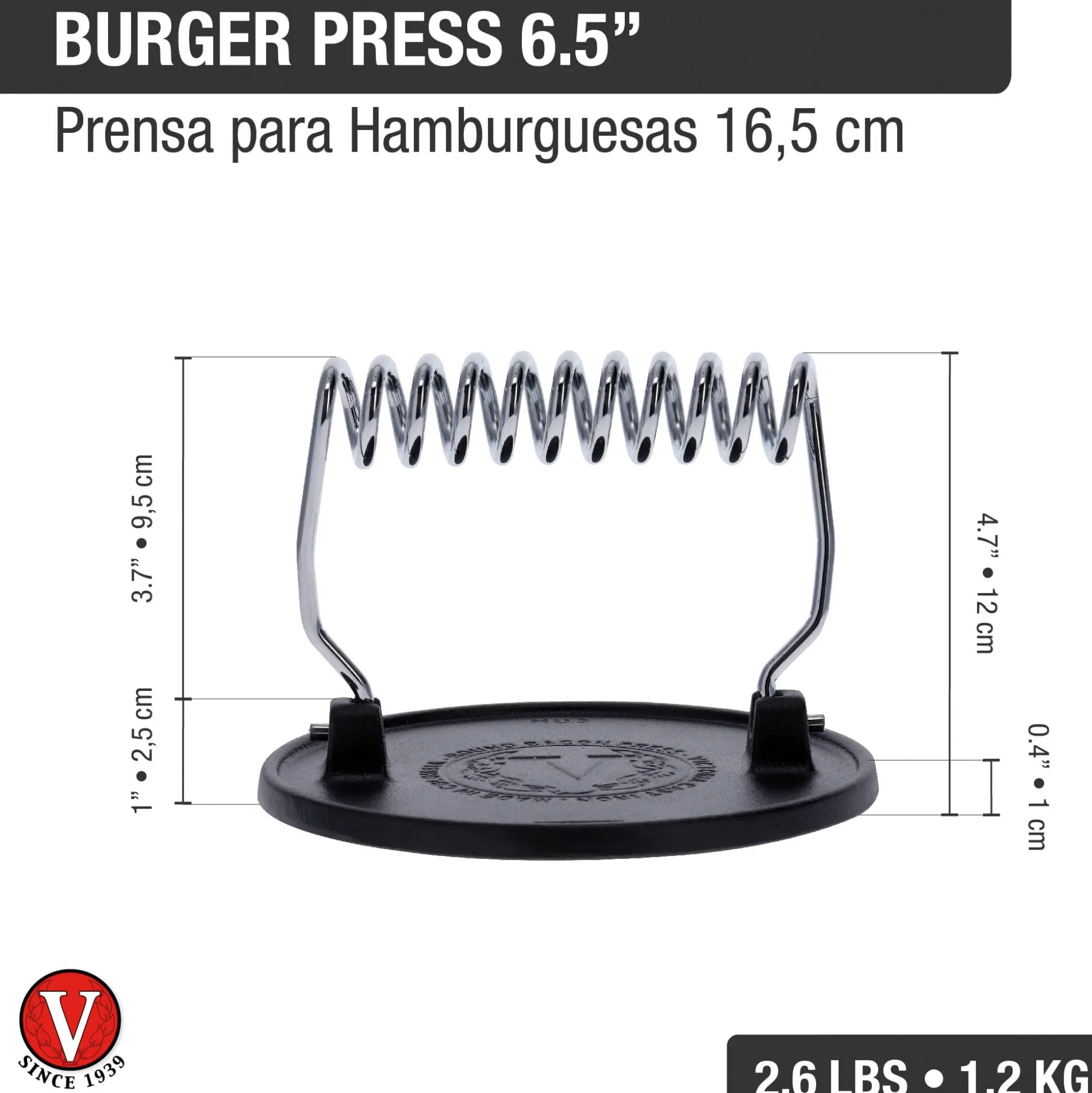 Brat- und Grillgut-Presse Gusseisen