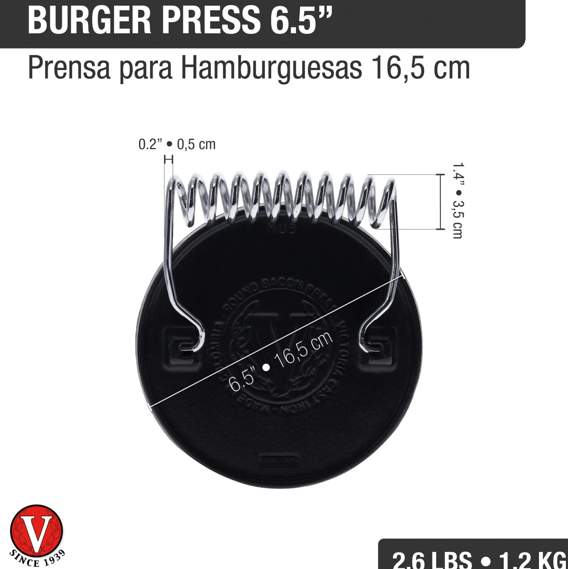 Brat- und Grillgut-Presse Gusseisen