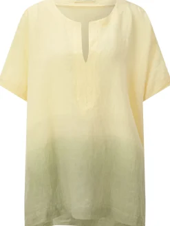 Damenbluse Leinen Batik