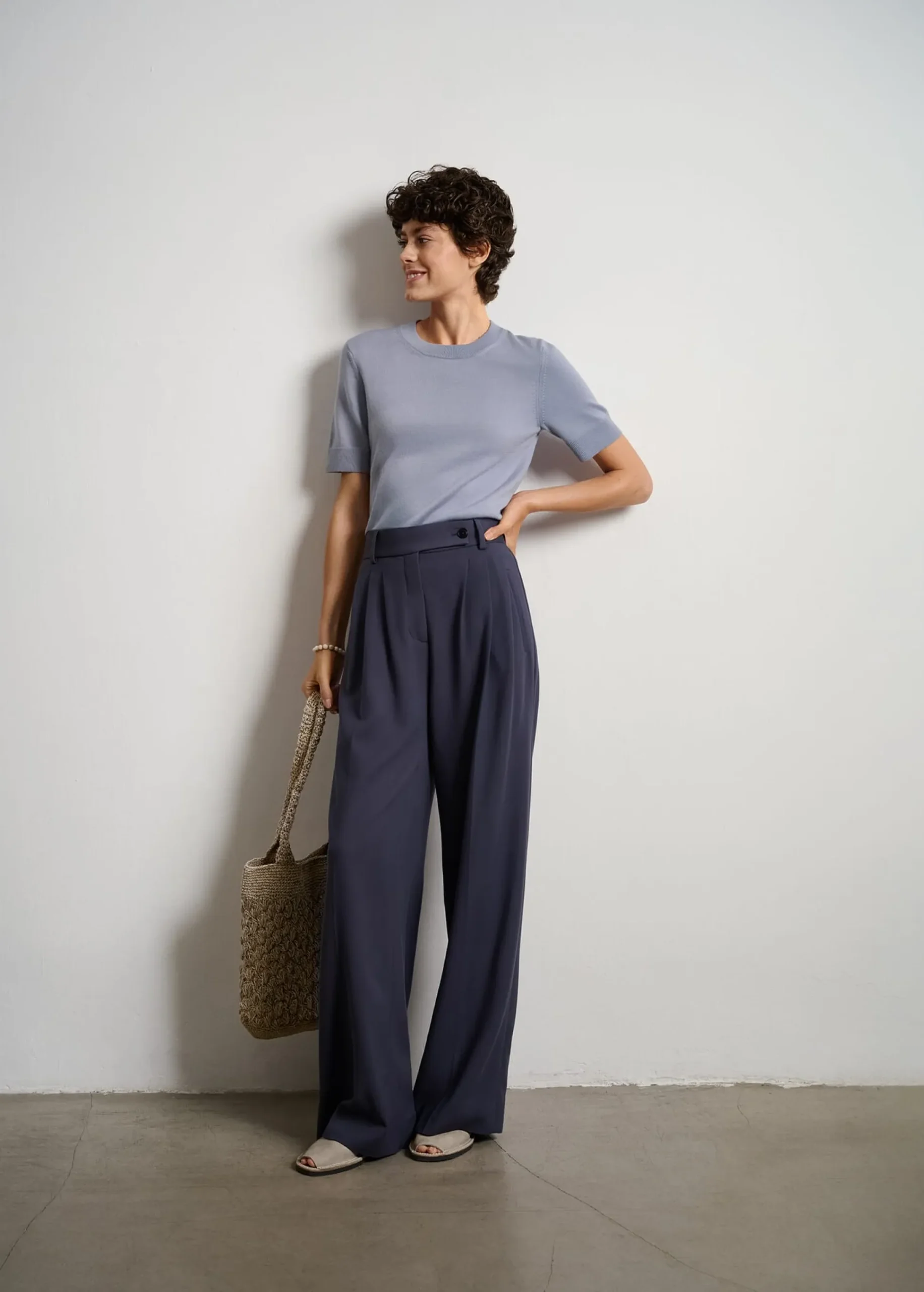 Damen-Bundfaltenhose