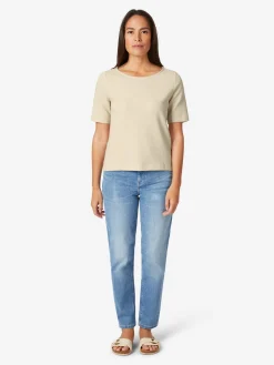 Damen-Glitzershirt Kurzarm