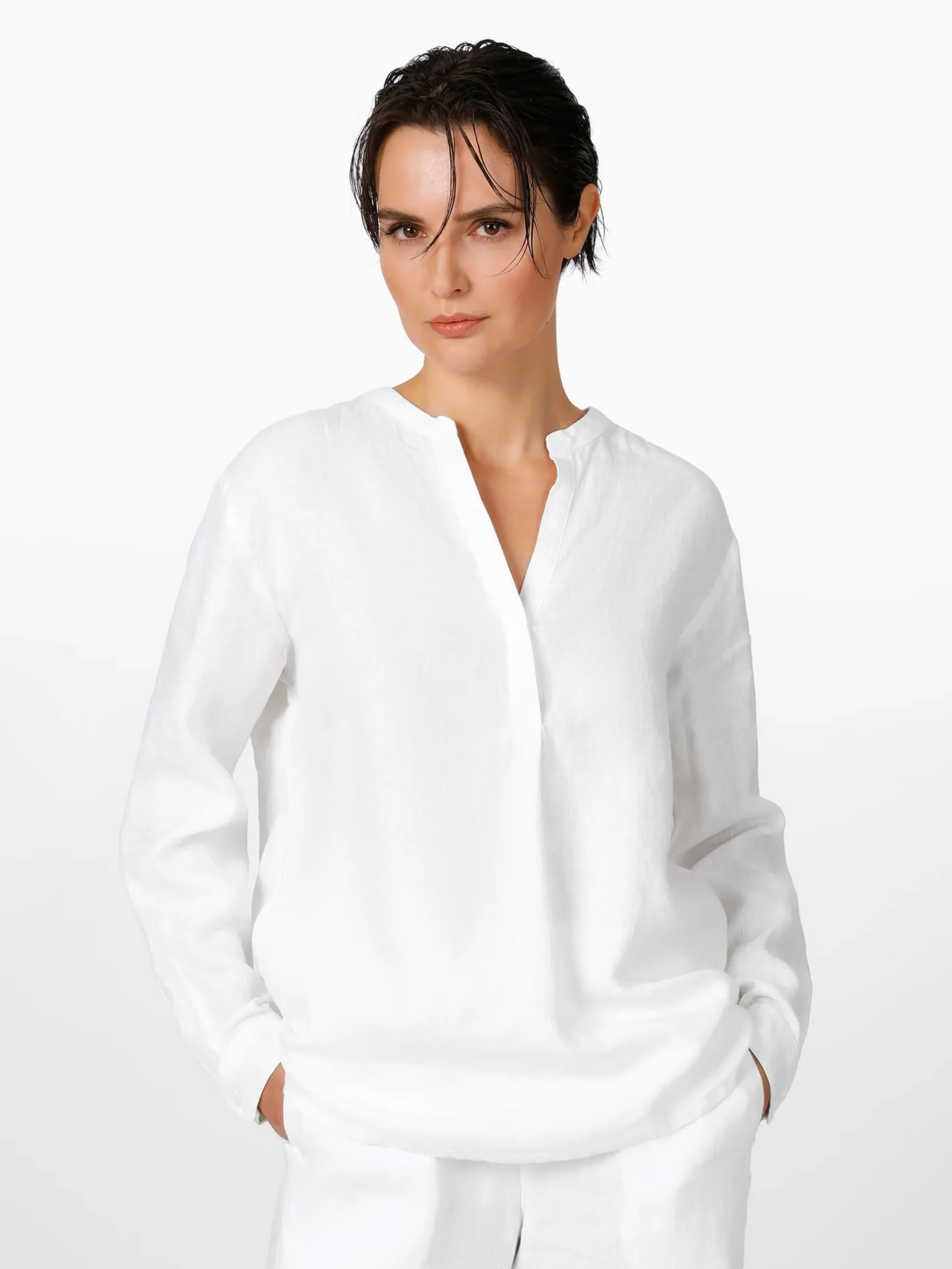 Damen-Hemdbluse Leinen