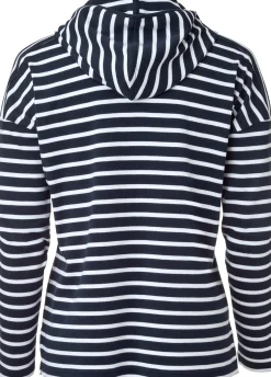 Damen-Hoodie gestreift