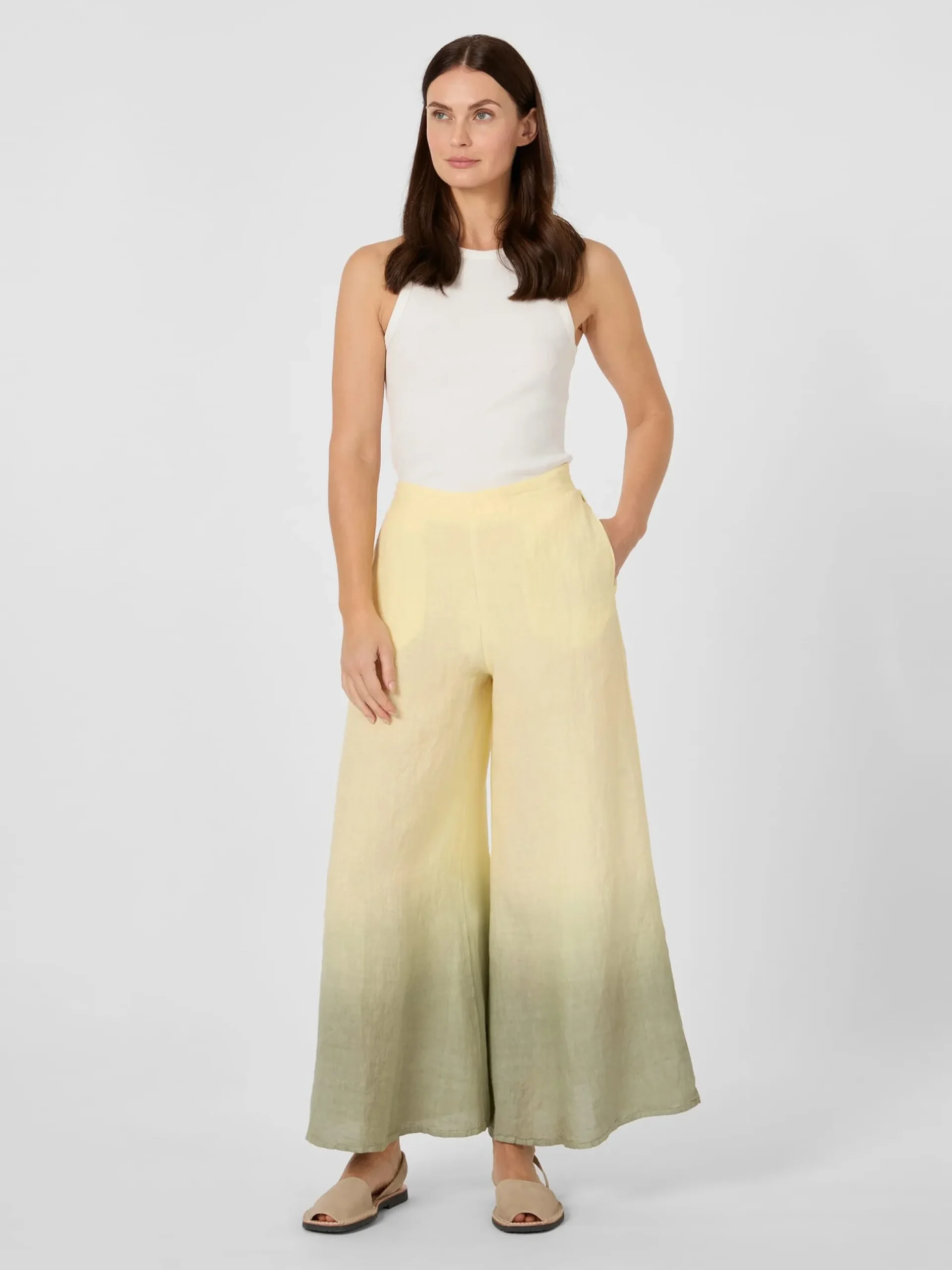 Damenhose Leinen Batik