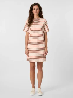 Damen-Jerseykleid gestreift