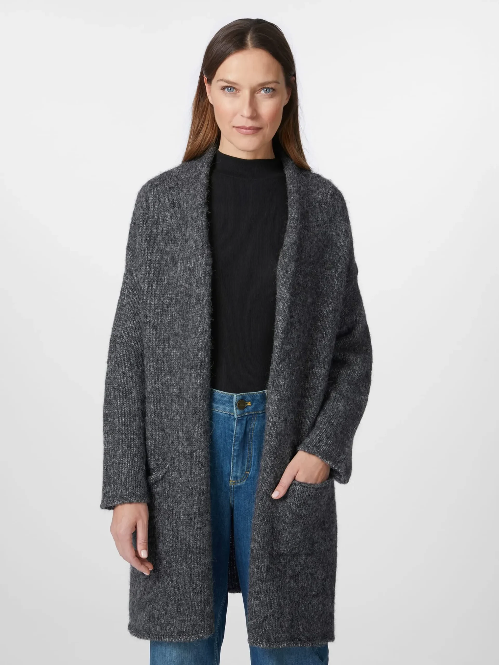 Damen-Langstrickjacke
