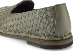Damen-Lederslipper geflochten