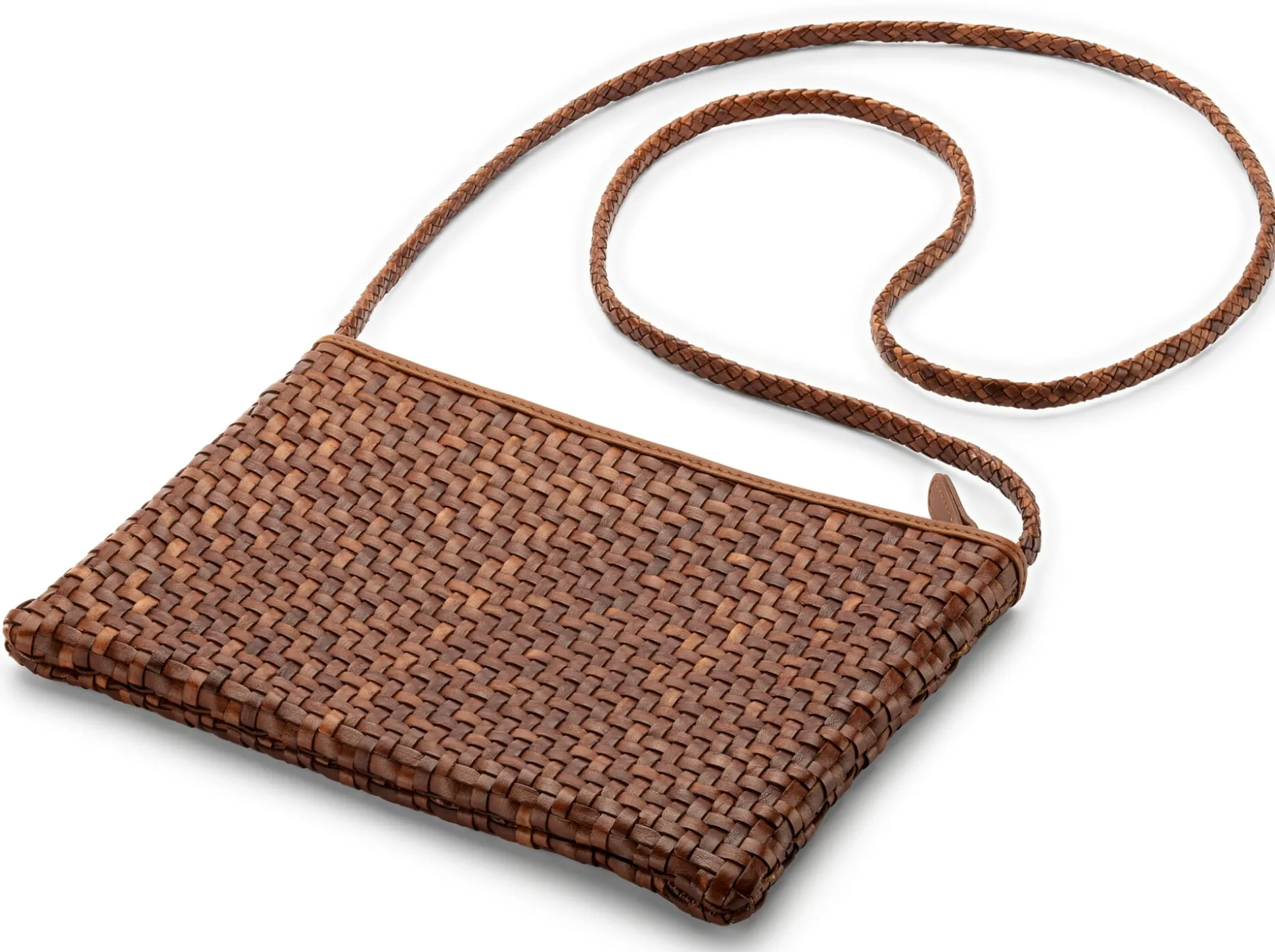 Damen-Ledertasche geflochten