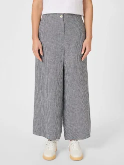 Damen-Leinenhose gestreift
