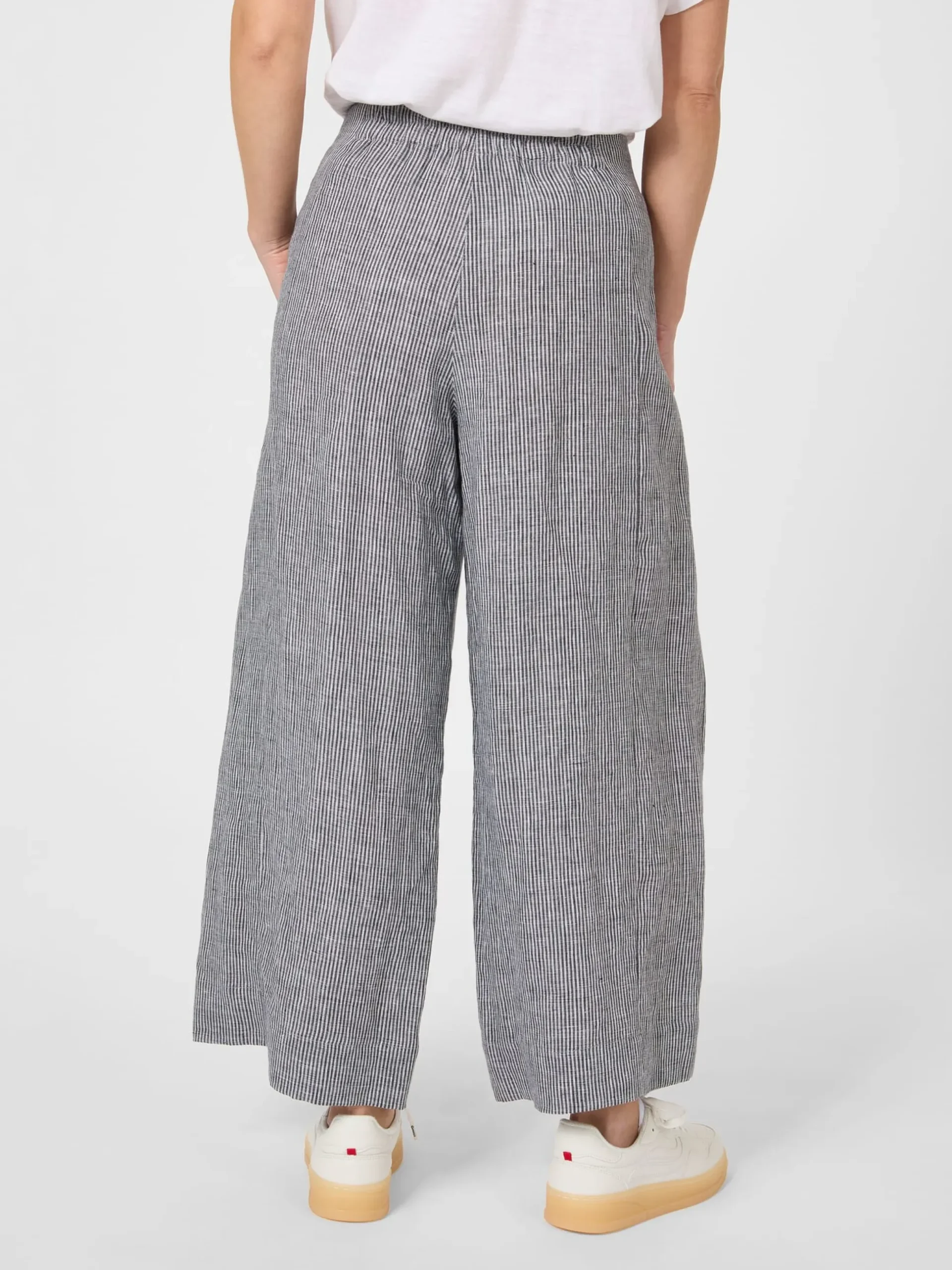Damen-Leinenhose gestreift