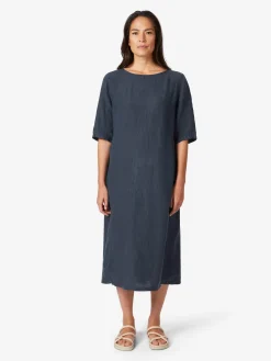 Damen-Leinenkleid