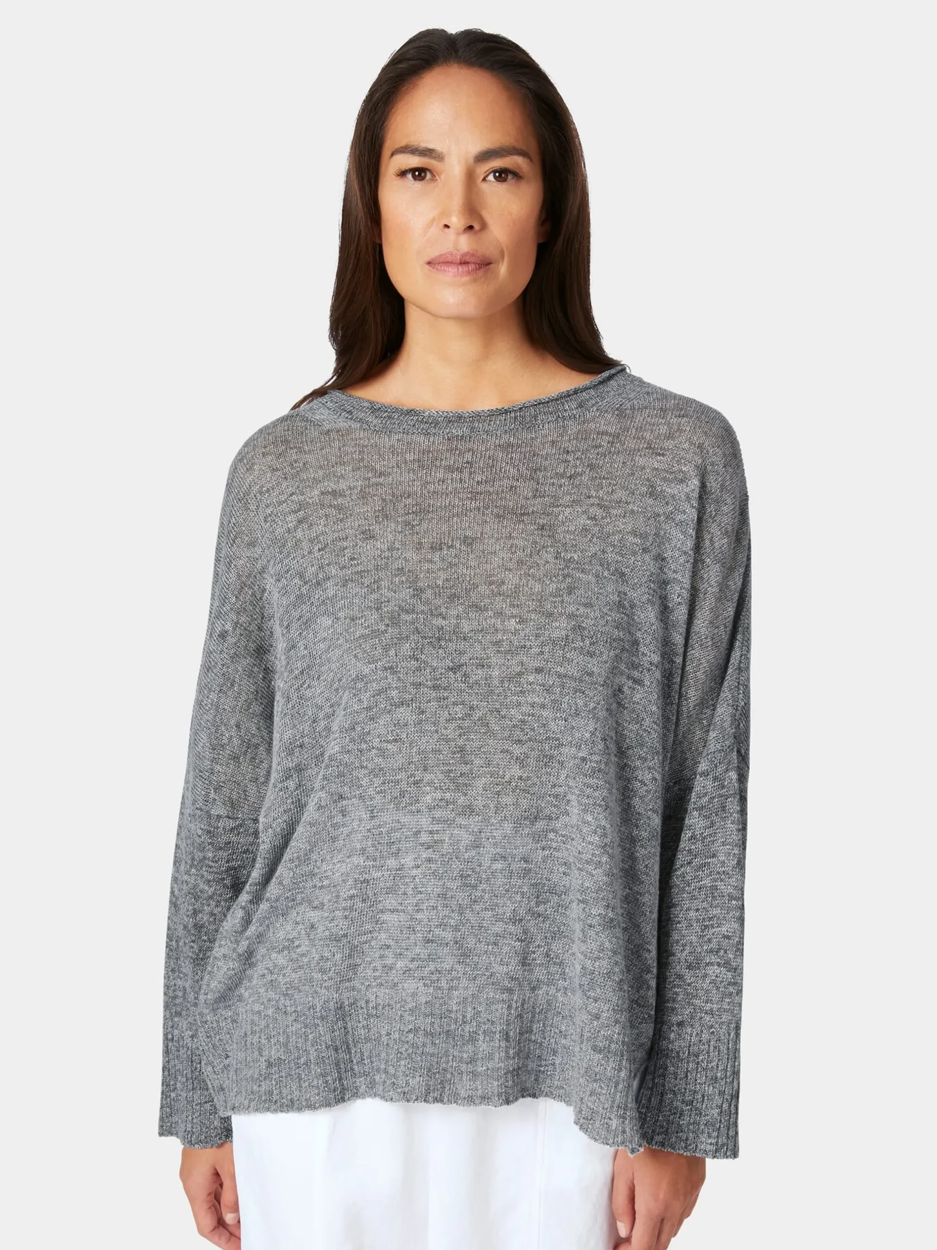 Damen-Leinenpullover