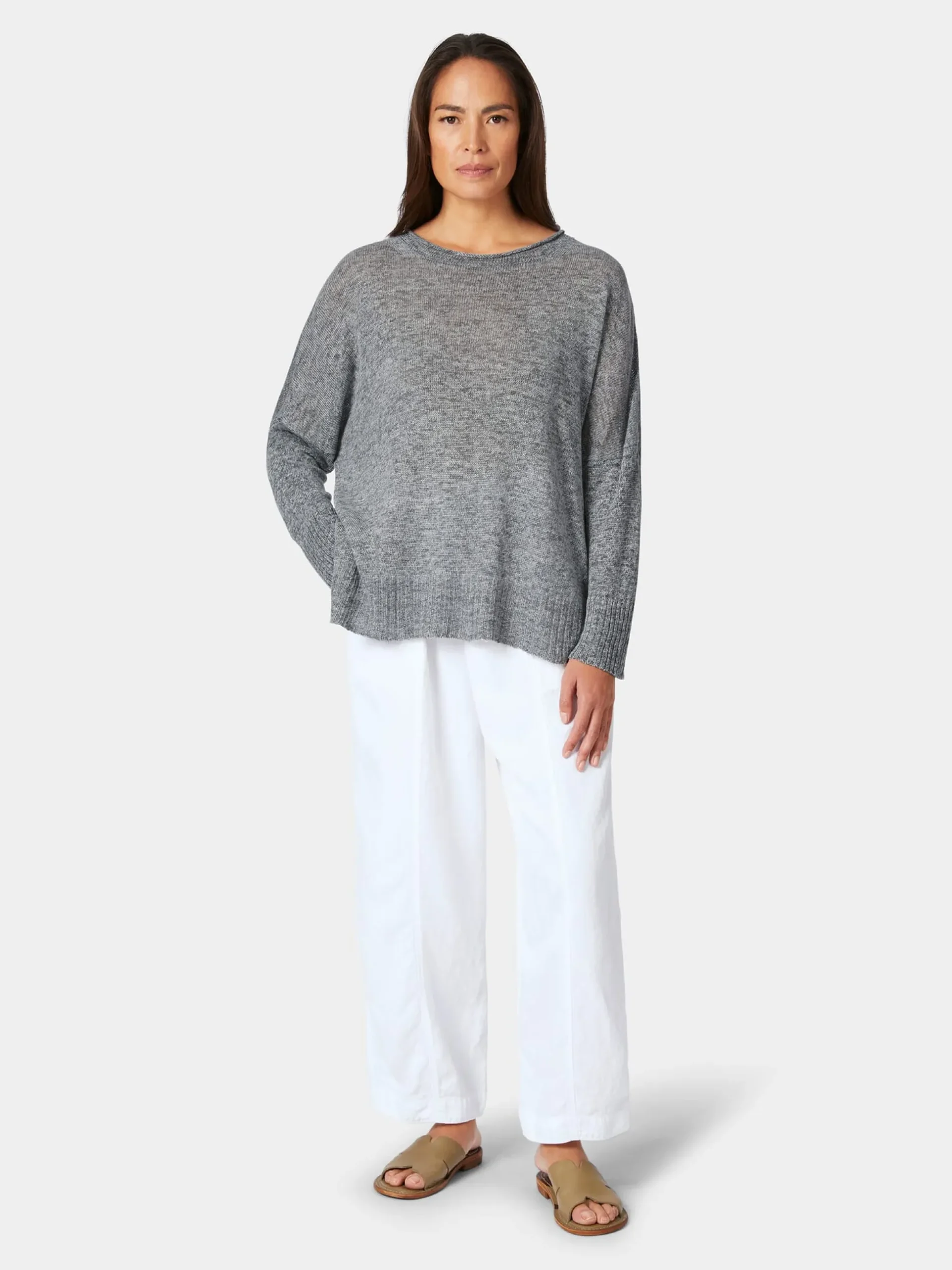 Damen-Leinenpullover