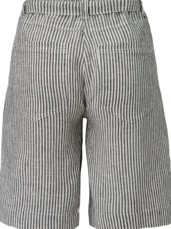 Damen-Leinenshorts gestreift