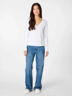 Damen-Longsleeve V-Ausschnitt