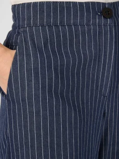 Damen-Marlenehose Nadelstreifen