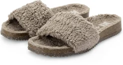 Damen-Pantolette Teddyplüsch