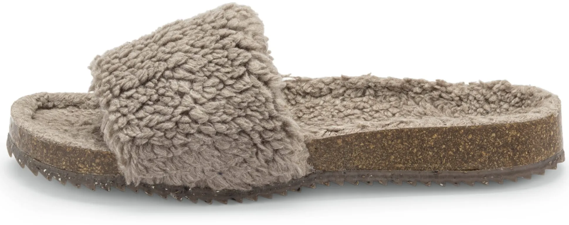 Damen-Pantolette Teddyplüsch