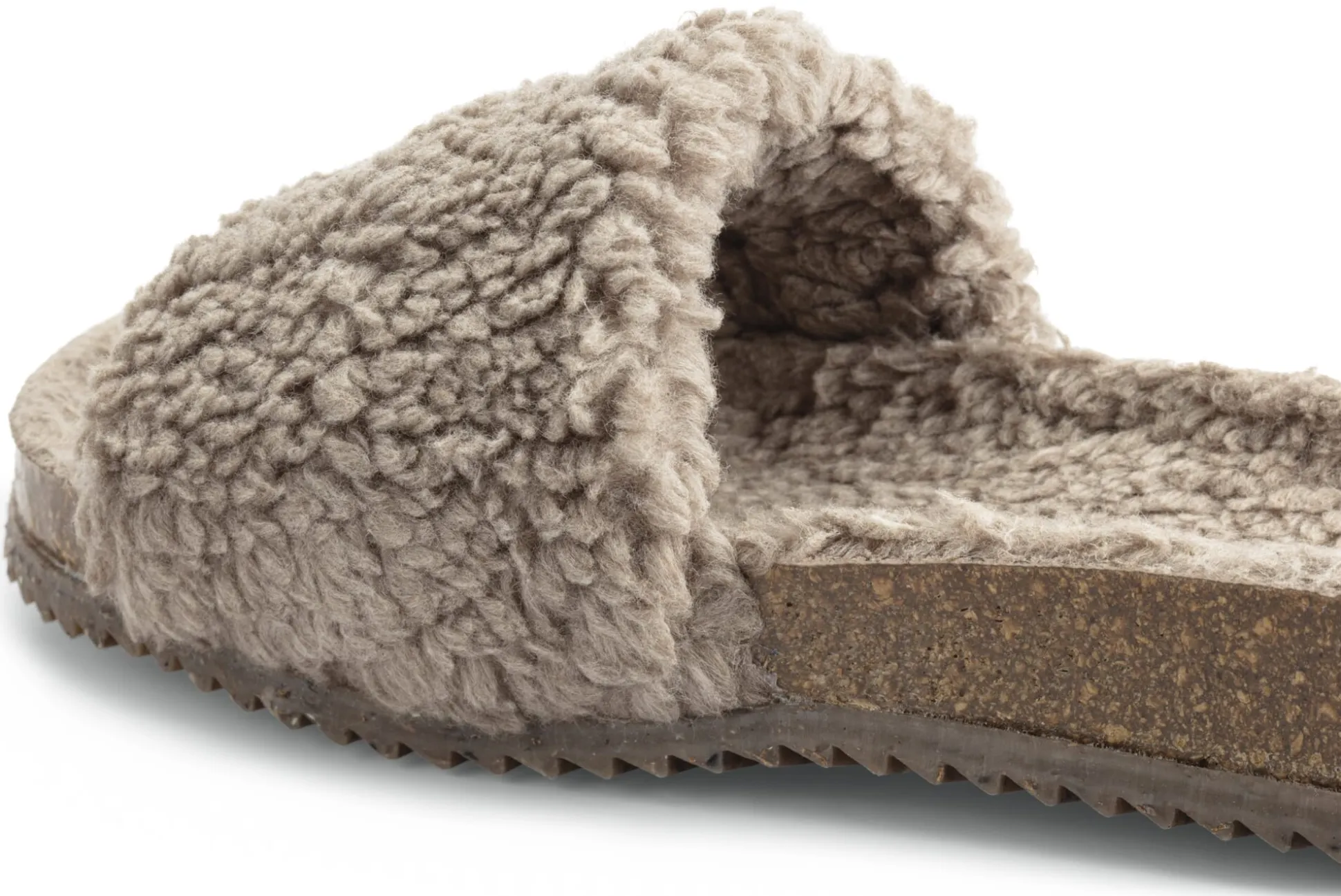 Damen-Pantolette Teddyplüsch