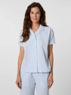 Damen-Pyjamashirt Seersucker