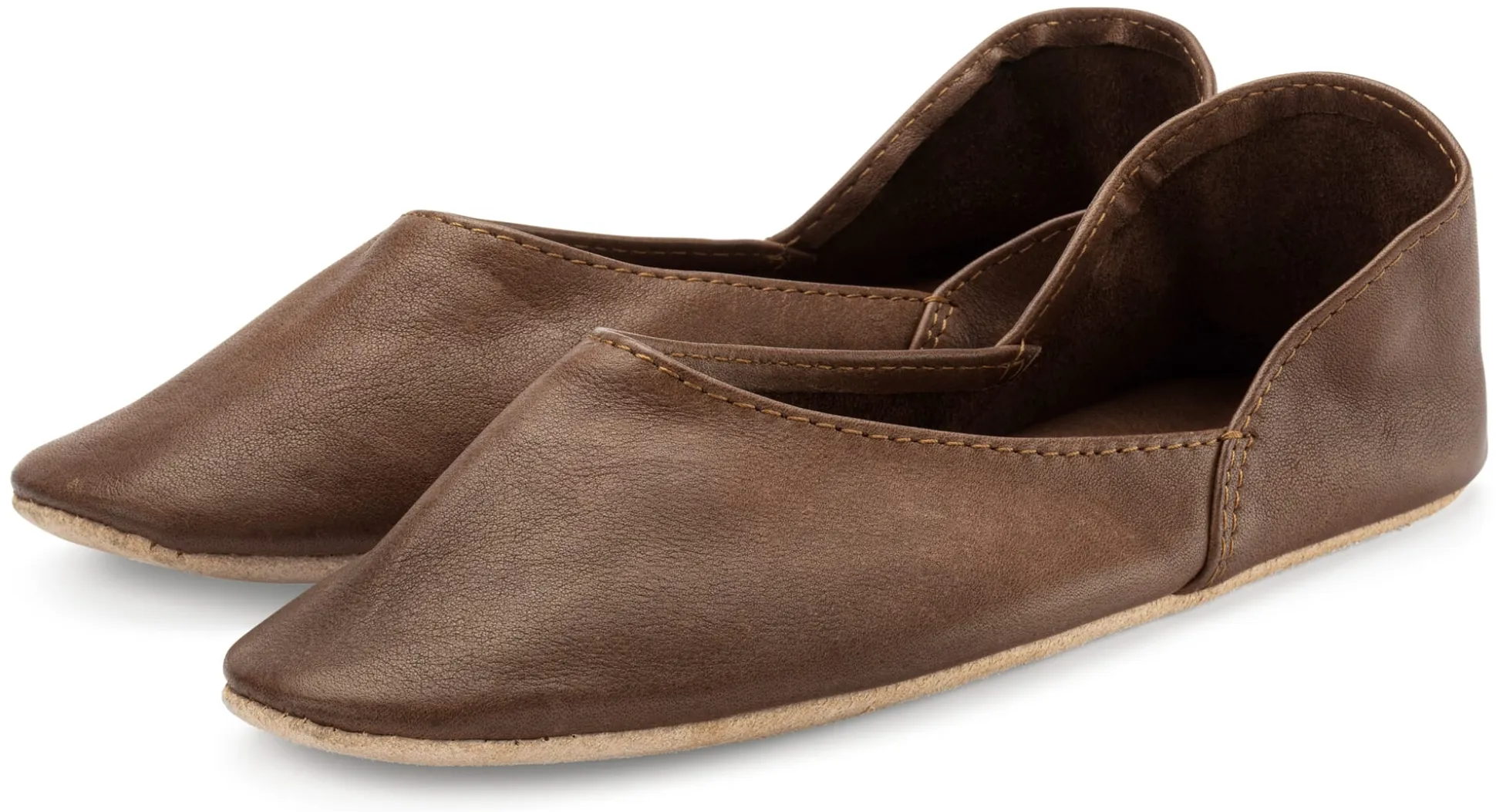 Damen-Reisepantoffel Leder