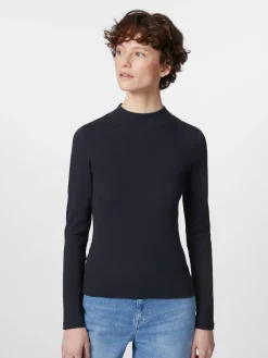 Damen-Rippenshirt Langarm