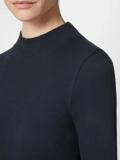 Damen-Rippenshirt Langarm