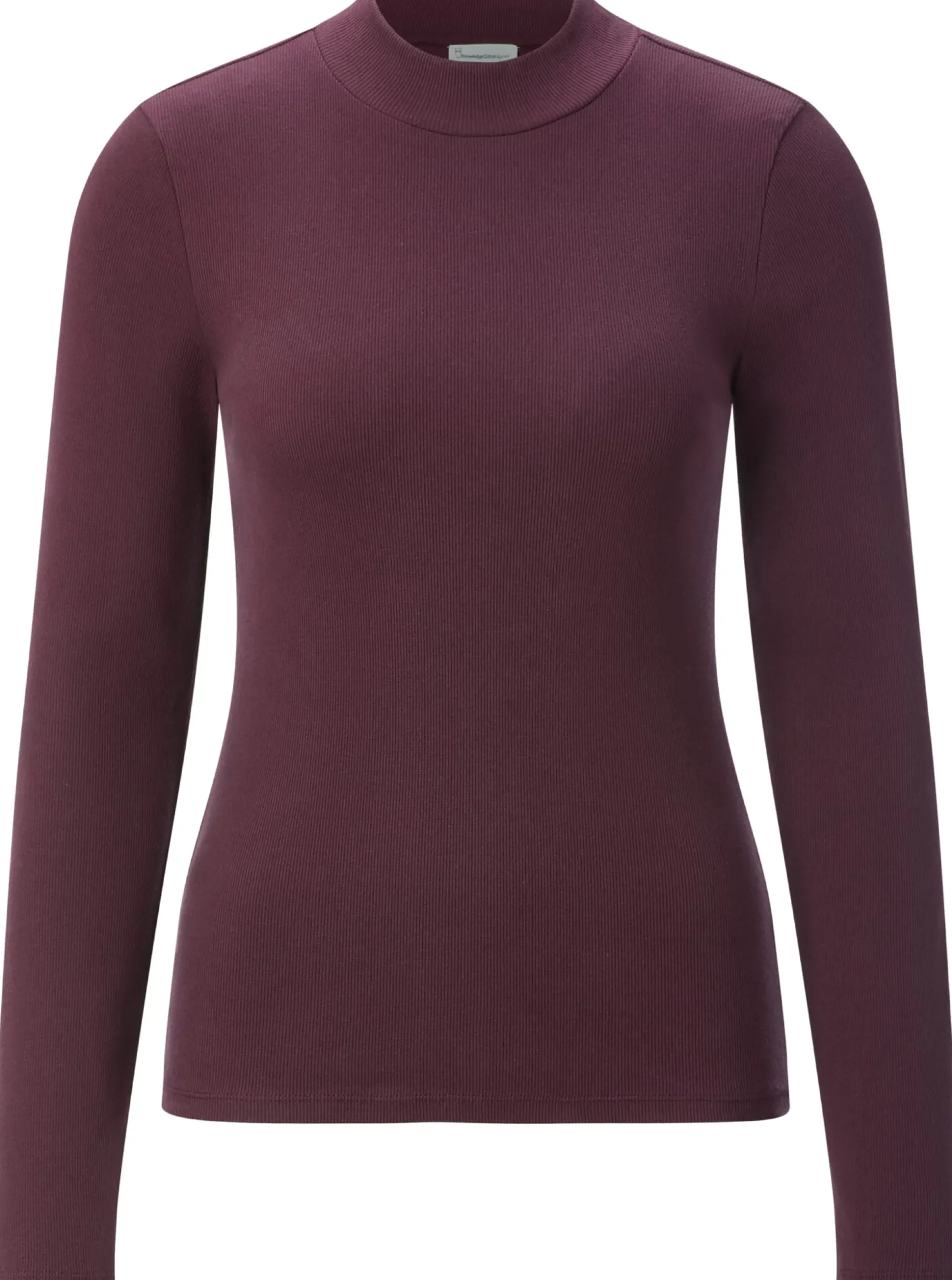 Damen-Rippenshirt Langarm
