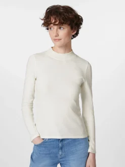 Damen-Rippenshirt Langarm