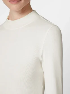 Damen-Rippenshirt Langarm
