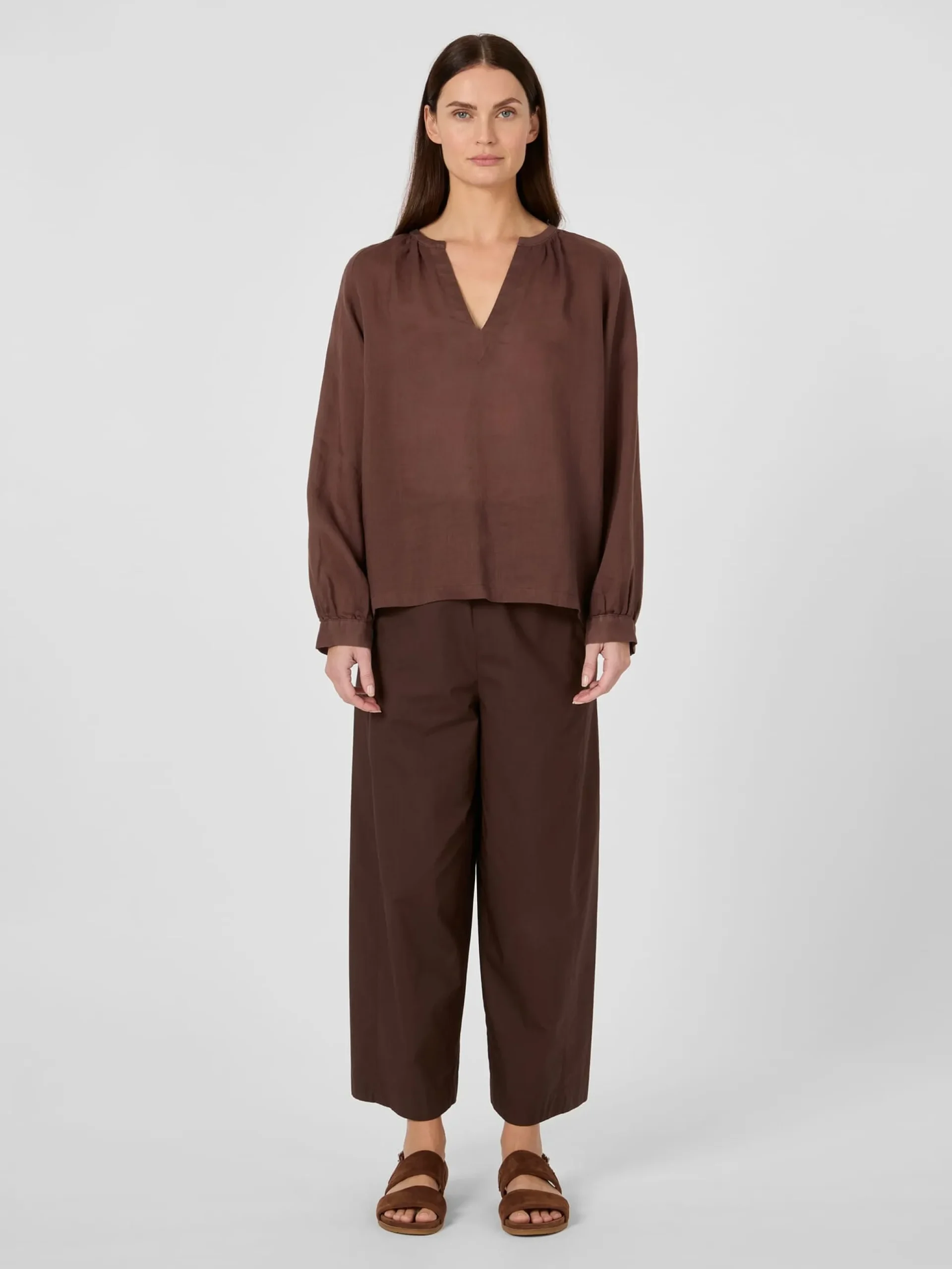 Damen-Schlupfbluse Ramie