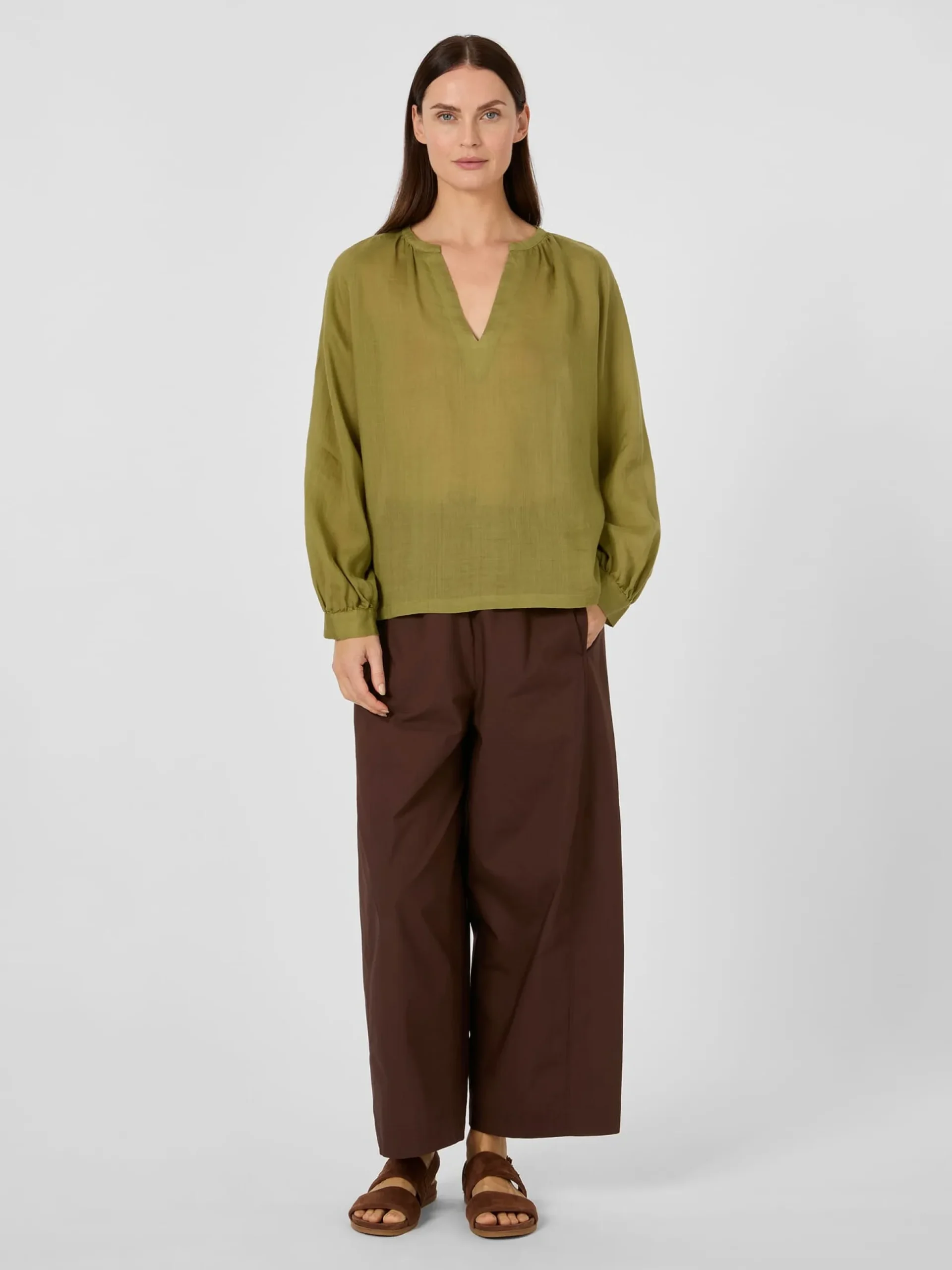 Damen-Schlupfbluse Ramie
