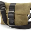 Damen-Schultertasche Hirschleder, Oliv