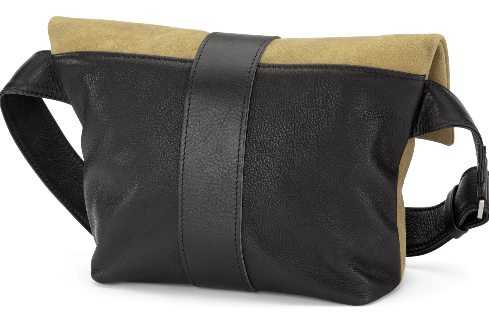 Damen-Schultertasche Hirschleder, Oliv