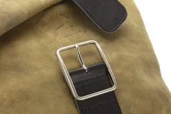Damen-Schultertasche Hirschleder, Oliv