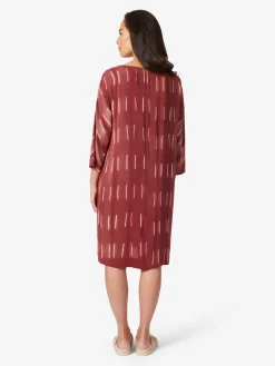 Damen-Seidenkleid gemustert