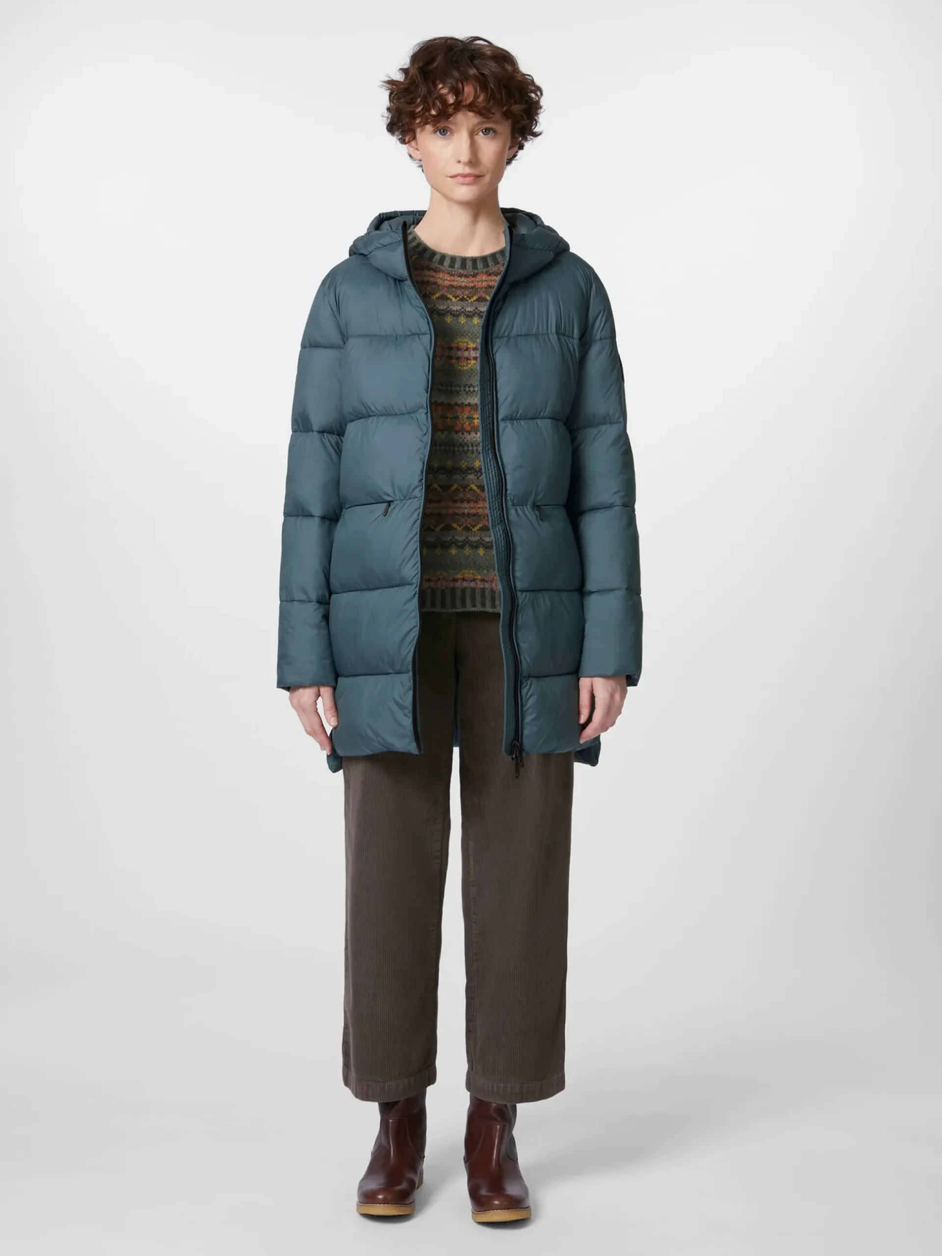 Damen-Steppjacke lang
