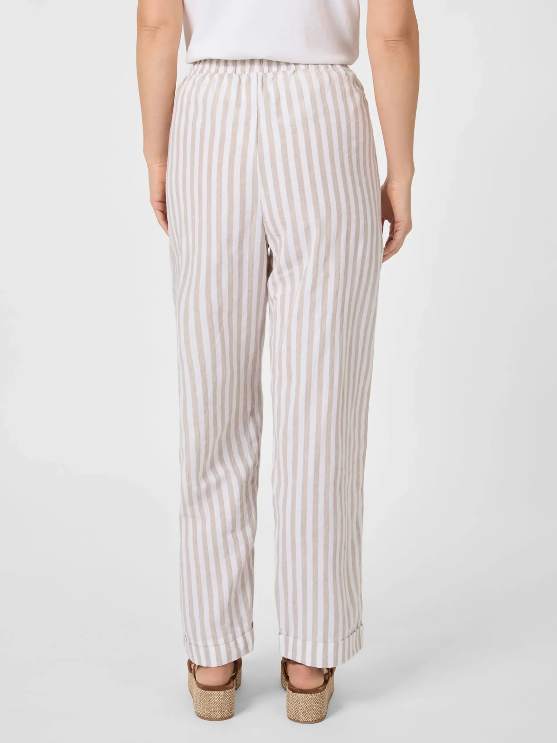 Damen-Stoffhose gestreift