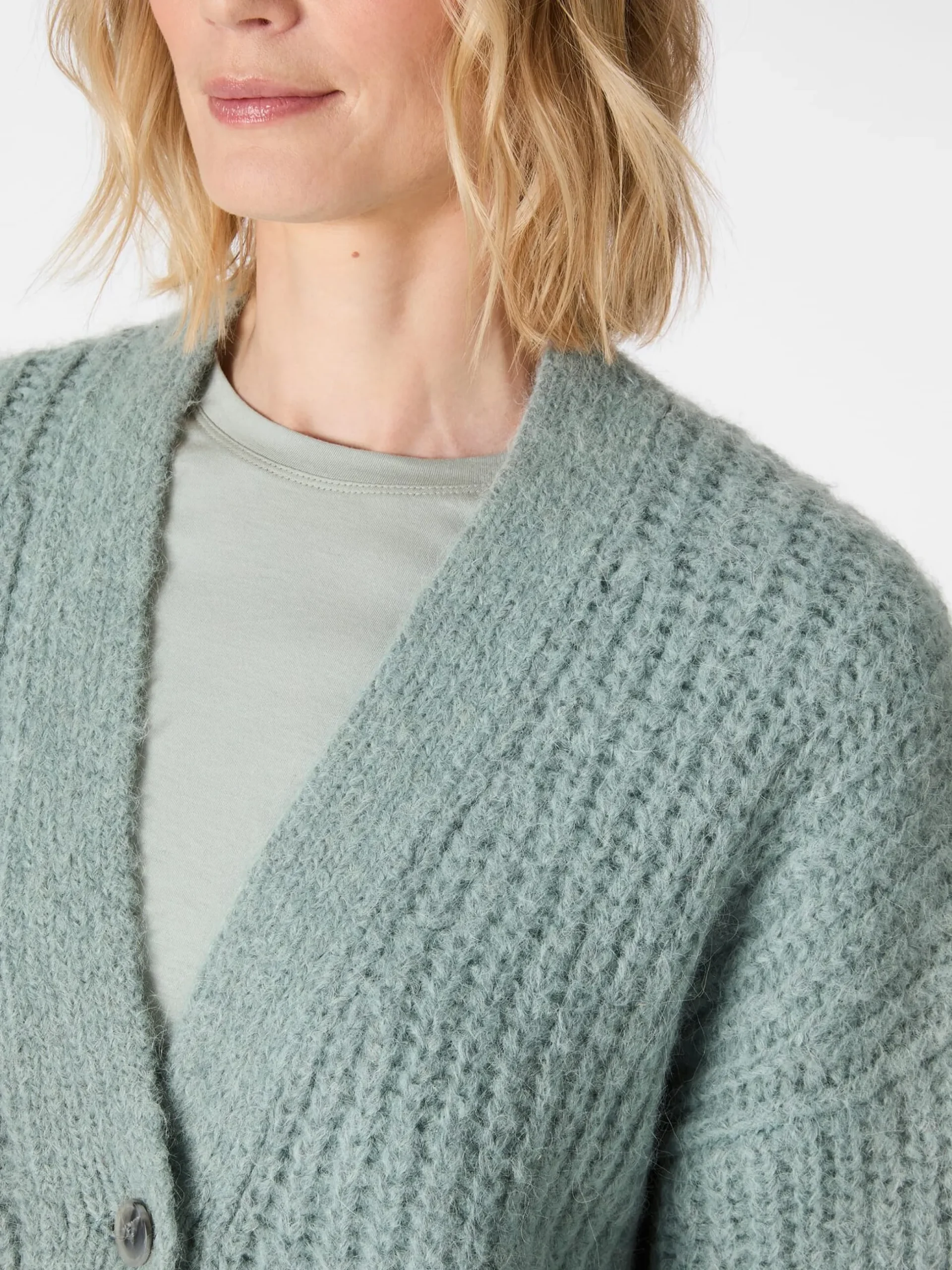 Damen-Strickjacke geknöpft