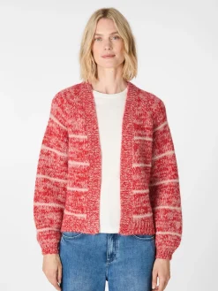 Damen-Strickjacke gestreift