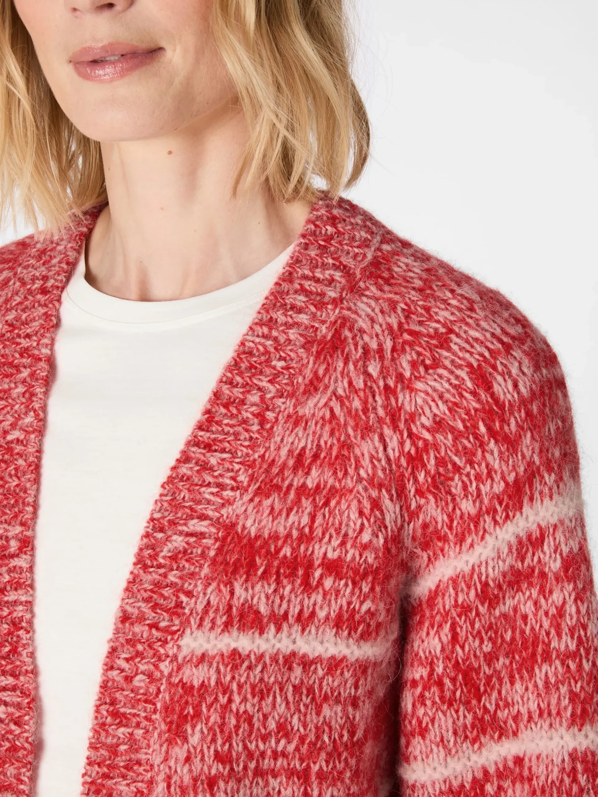 Damen-Strickjacke gestreift