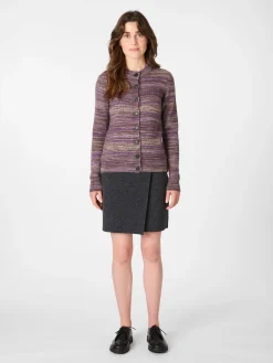 Damen-Strickjacke meliert