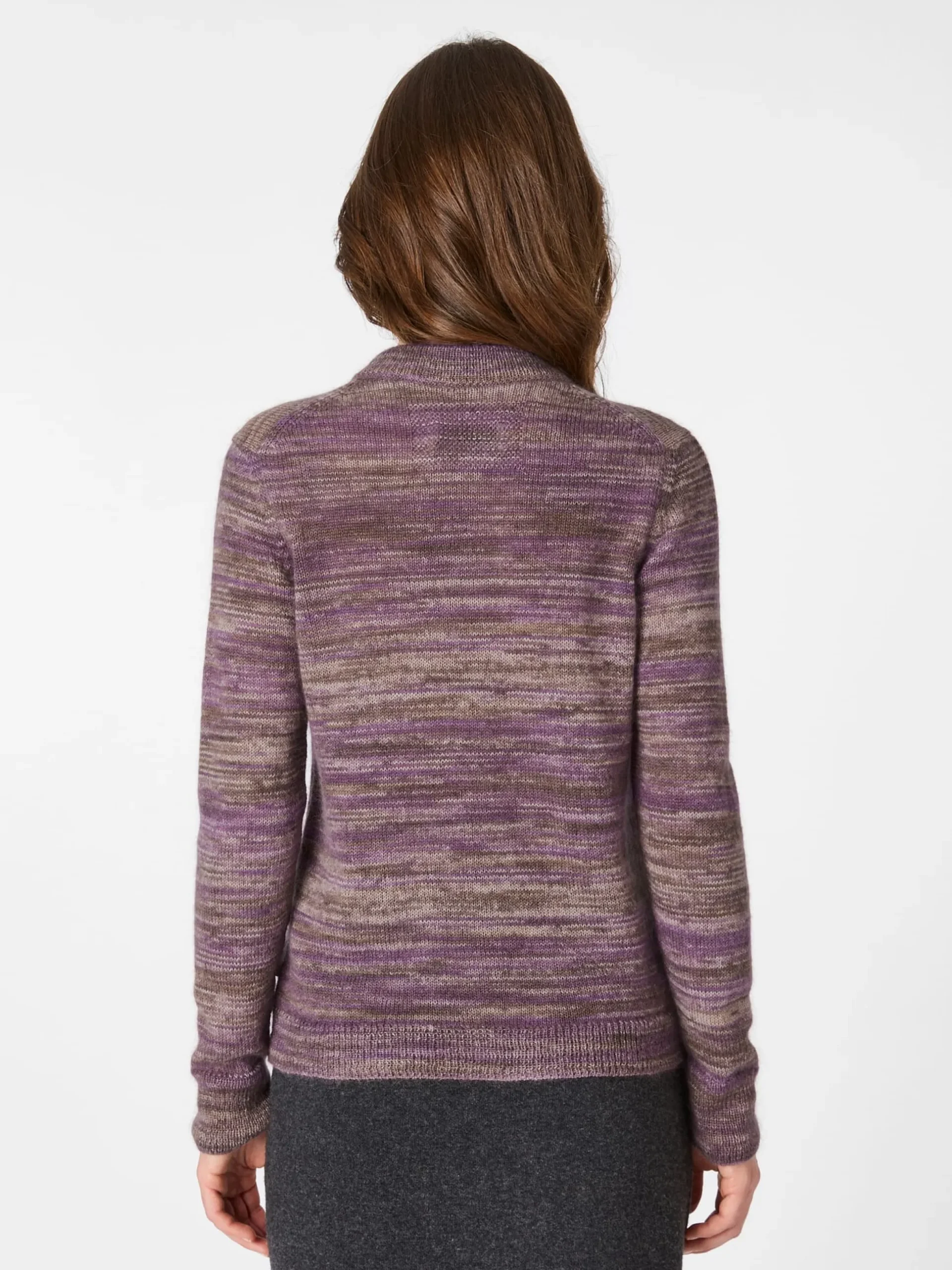 Damen-Strickjacke meliert