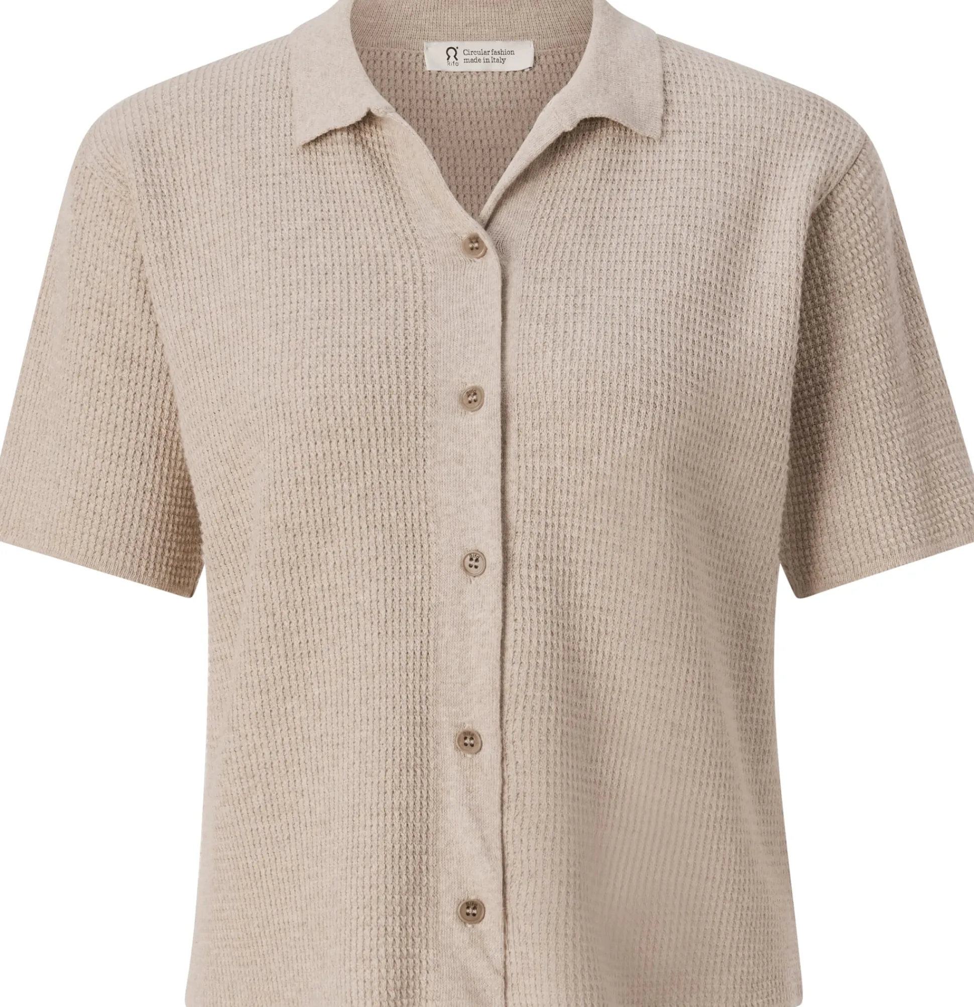 Damen-Strickpolo geknöpft