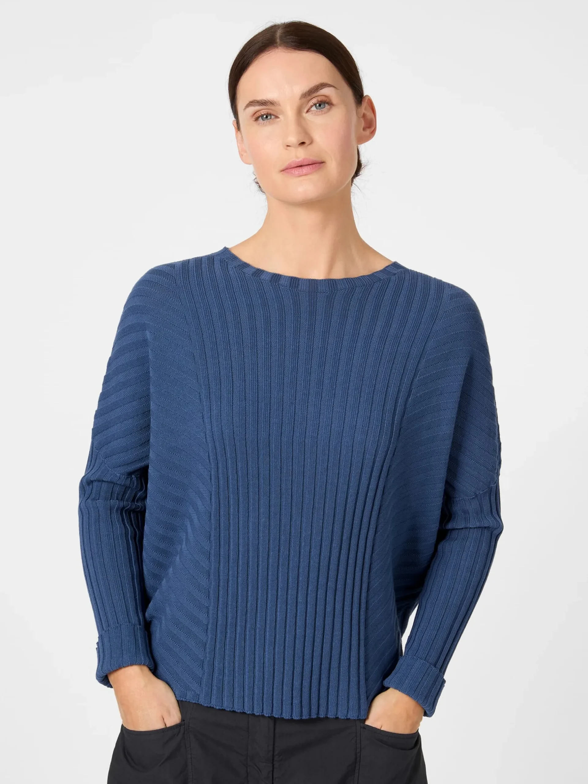 Damen-Strickpullover gerippt