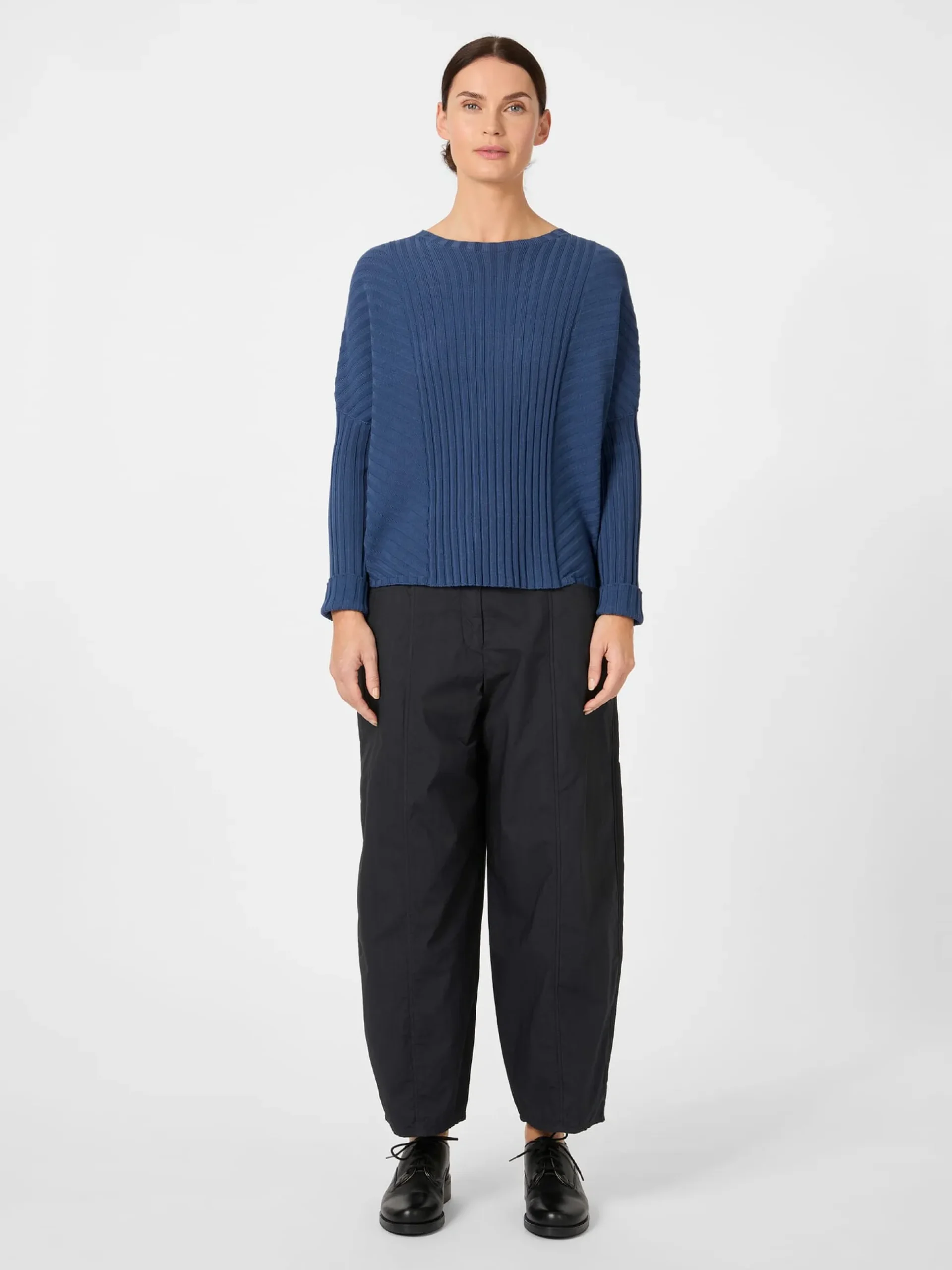Damen-Strickpullover gerippt